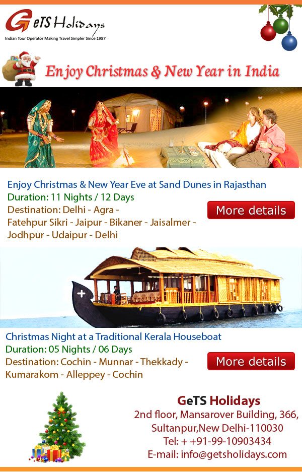 enjoy christmas and new year in India